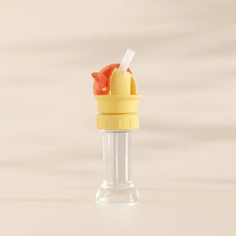 Reusable children beverage water bottle straw lid