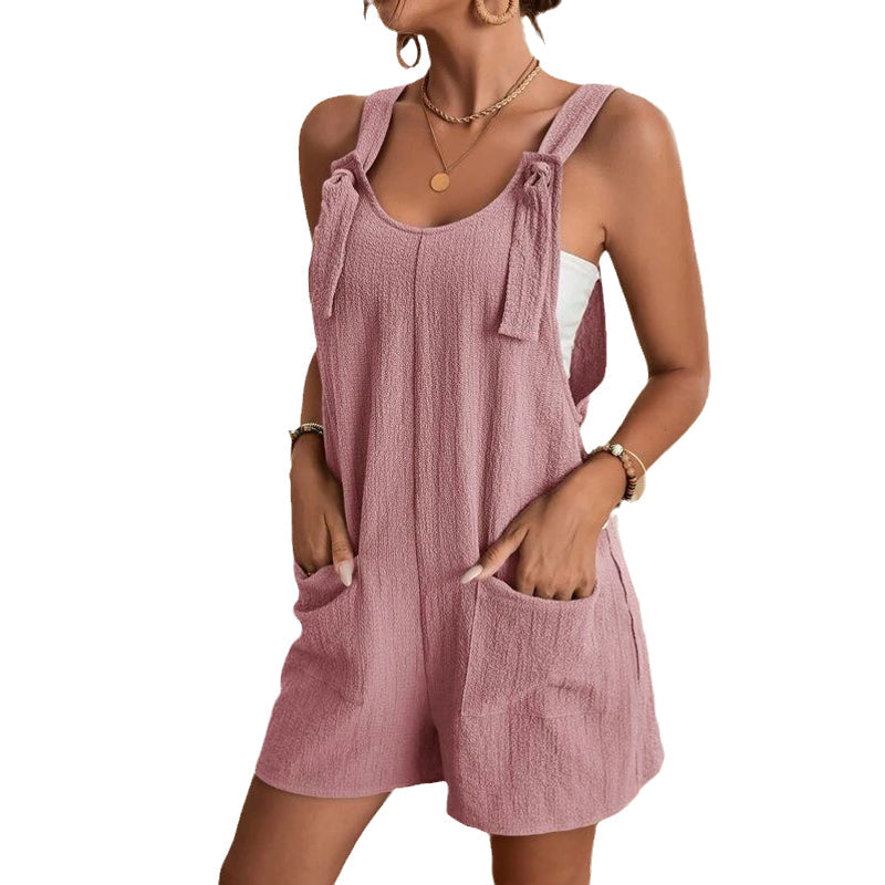 Women's Stylish Casual U Neck Short Jumpsuits