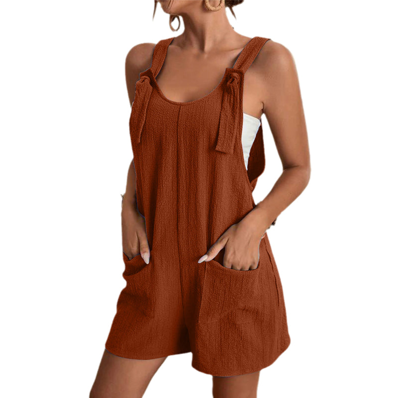 Women's Stylish Casual U Neck Short Jumpsuits