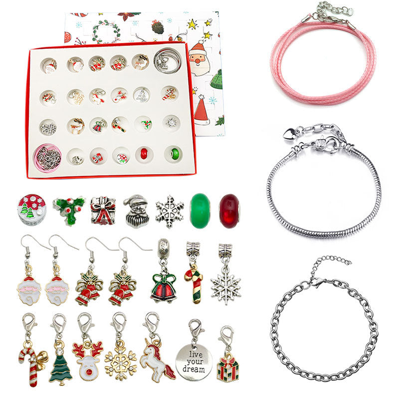 DIY 24 Days Christmas Countdown Calendar Bracelets Set