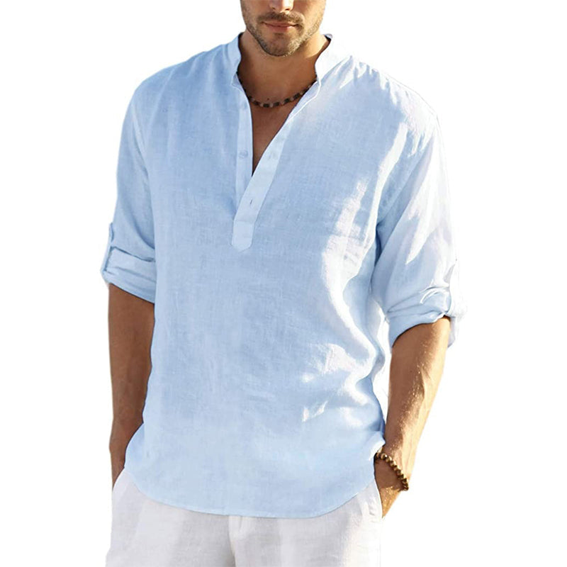 Men's Cotton Linen Hippie Casual T-Shirt – awishday