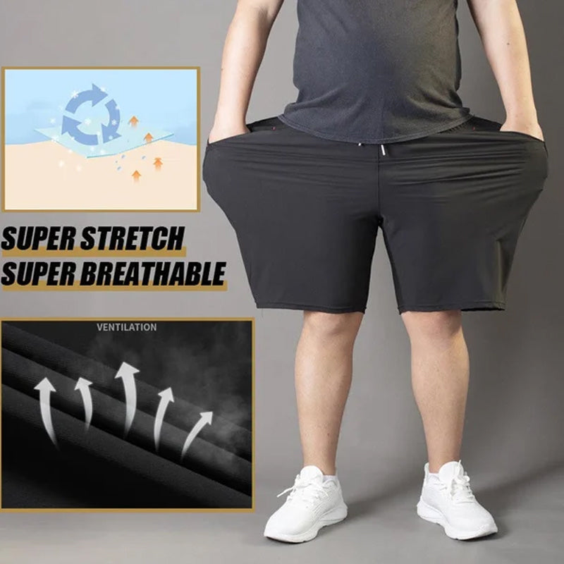 Men's Plus Size Ice Silk Stretch Shorts