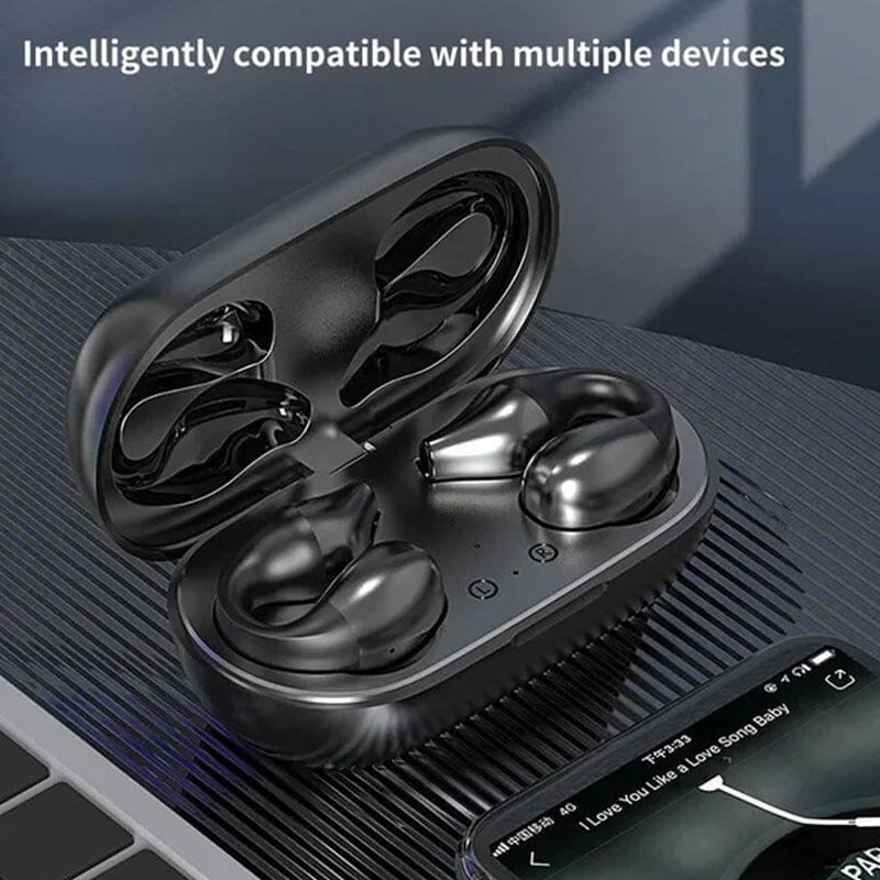 Wireless ear clip bluetooth headset