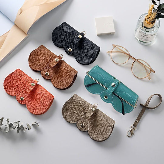 Soft Leather Sunglasses Bag