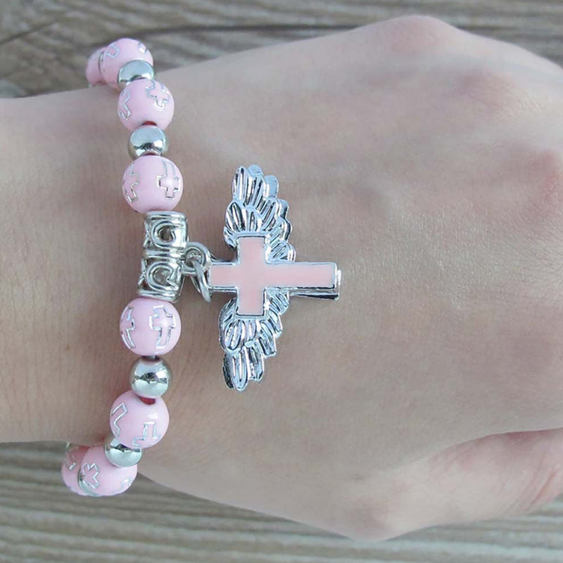 Angel Wing Cross Bracelet