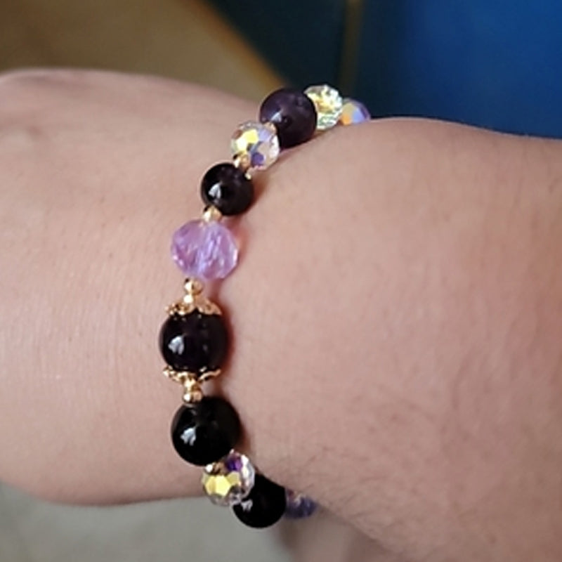 Natural Amethyst Water Drop Bracelet