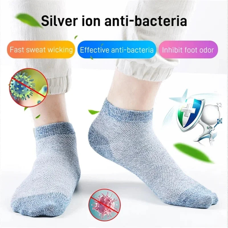 Breathable Antibacterial Deodorant Socks for Men（5 pairs）