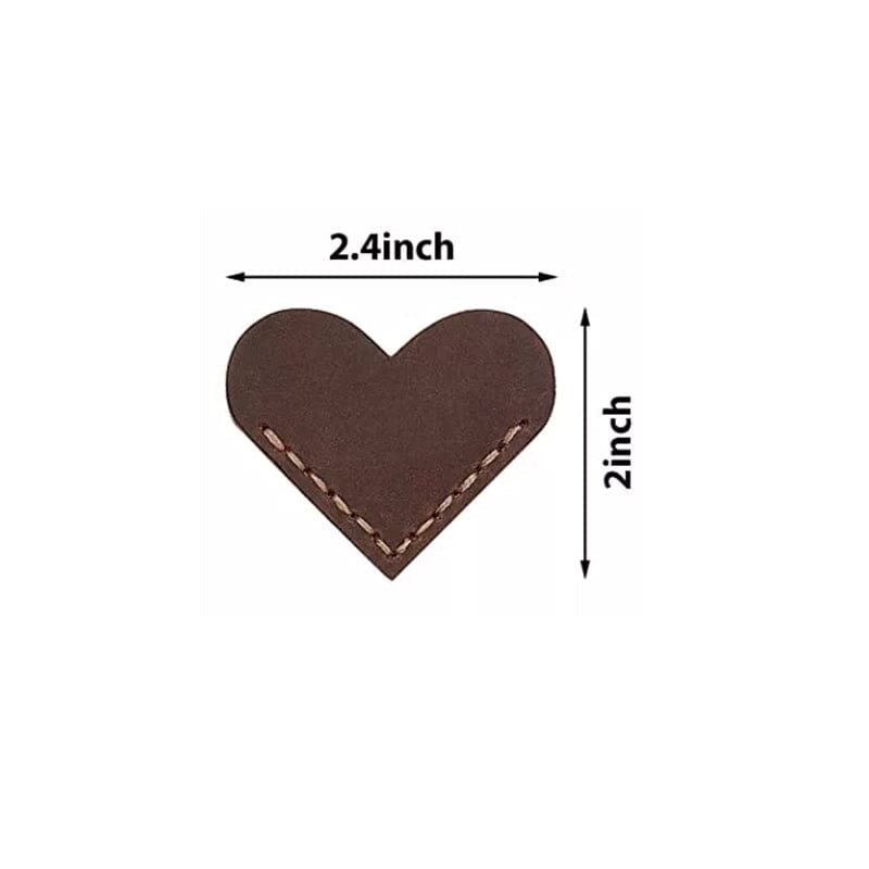 Vintage Leather Heart Bookmark Page Corner