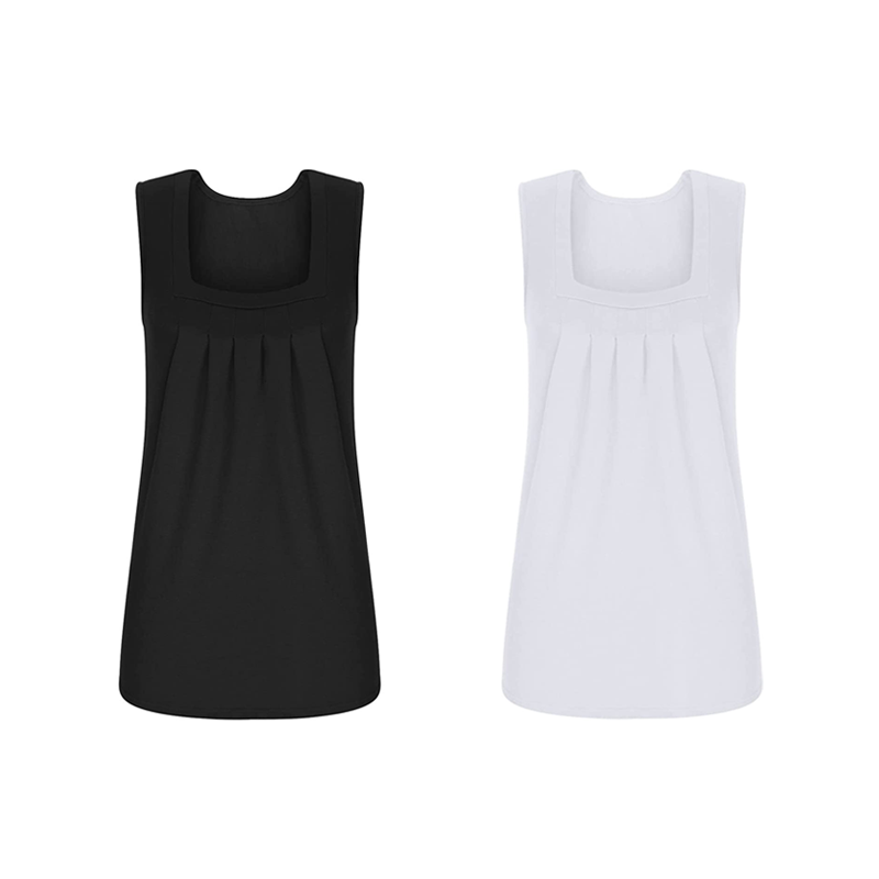 Square Neck Sleeveless Tank Top