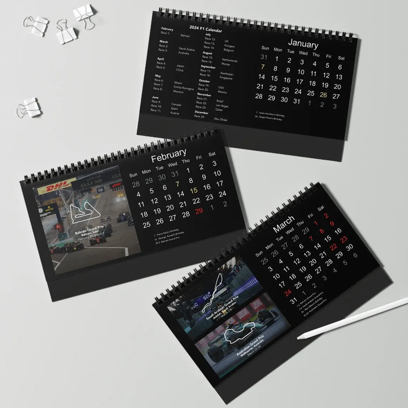 The 2024 F1 Desk Calendar