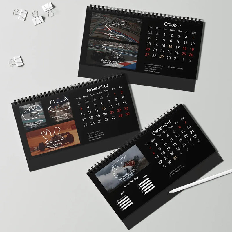 The 2024 F1 Desk Calendar