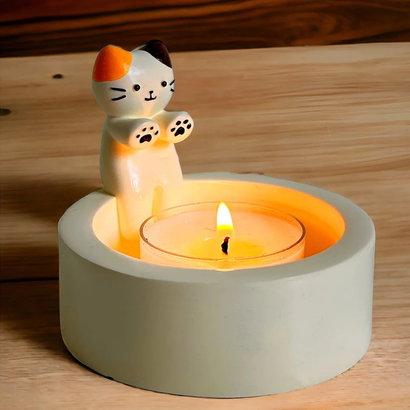 Cute Cat Candle Holder