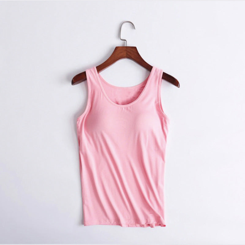 Women Built-In Bra Casual Tank